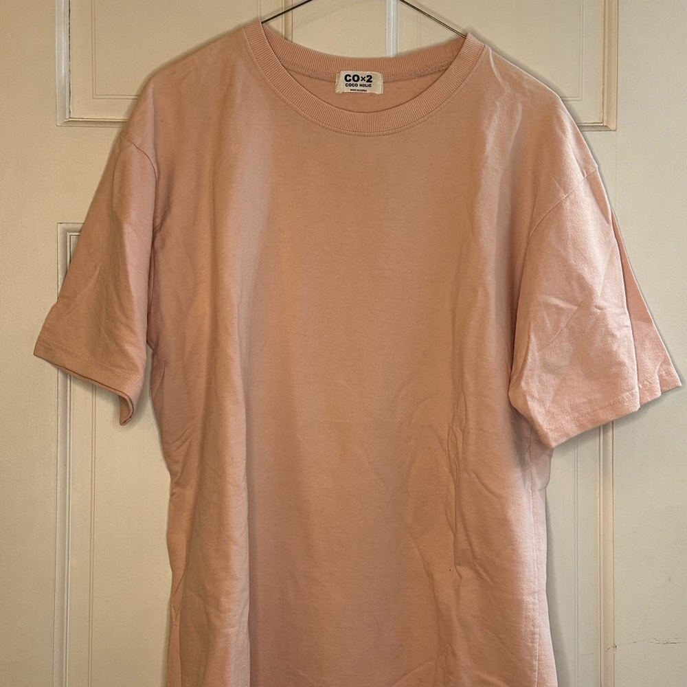 CO x 2 Men's Casual Salmon Pink Tee bought on Hongdae, Seoul